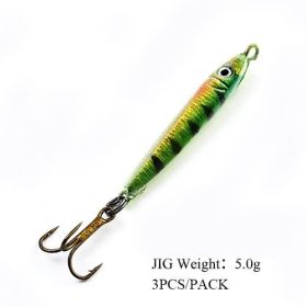 FTK Ice Fishing Bait Mini 5G Jig Hook Lure Pieces Fishing Micro Iron Plate Three Pieces (Option: 002-5G)