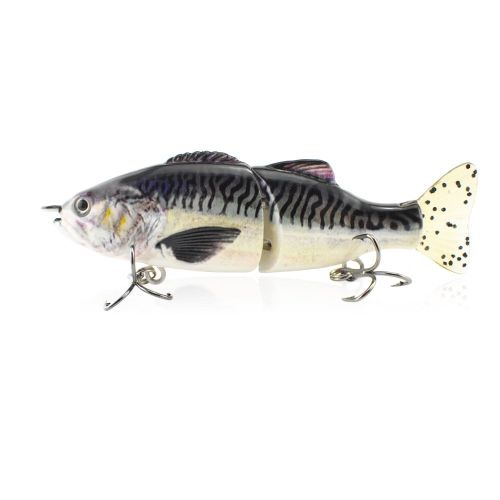 100mm PVC Soft Tail 2 Sections Simulation Bait ABS Plastic