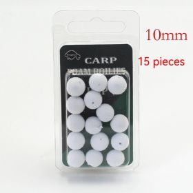 Super Large Buoyancy Fishing Beads Carp Fishing Foam Float Reverse Bottom Lure White Amur Black Carp European Style (Option: White 10mm)