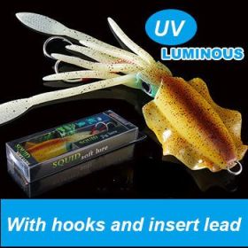 UVluminous Bionic Squid Fishing Lure Deep Sea Boat Fishing Bait (Option: Color D-85g)
