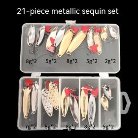 Lure Pineapple Sequin Box Iron False Bait (Option: 21 Pieces)