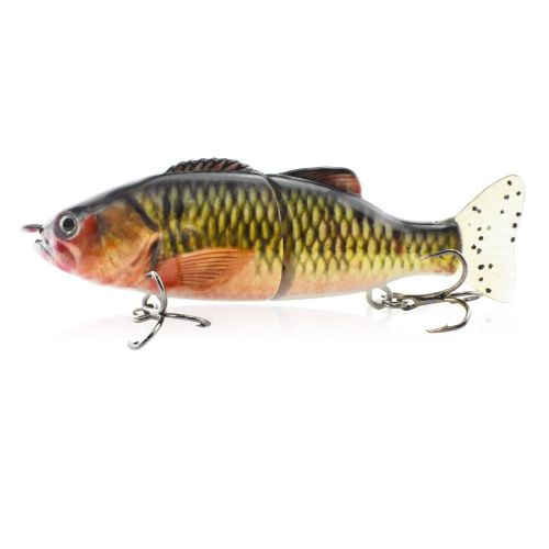 100mm PVC Soft Tail 2 Sections Simulation Bait ABS Plastic