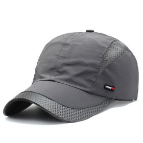 Quick-drying Mesh Baseball Cap - Breathable Sun Hat for Men - Outdoor Fishing & Summer Activities (Color: Dark Gray)