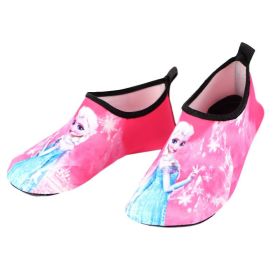 Marvel Spider-Man Boys Floor Socks Girls Frozen Elsa Children Outdoor Water Shoes Kids Diving Wading Shoes Beach Swimming Shoes (Color: Elsa-16)