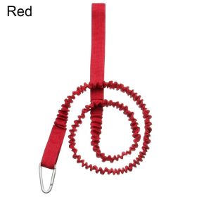 Elastic Leash With Carabiner For Kayak/Canoe Paddle & Fishing Rod; Rowing Boats Accessories (Color: Red)