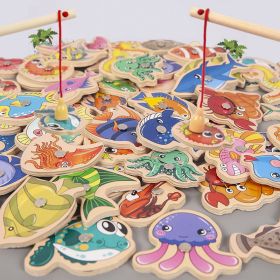 Toddlers' Fishing Game Kids Fishing Game Toy (Capacity: 15pcs Fish + 1 Bamboo Rod)