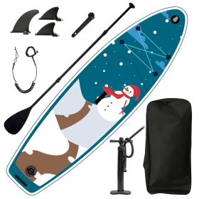 Inflatable Paddle Board, Stand Up Paddle Boards for Adults, Sup Board for Fishing, Wide Stance for All Levels, Inflatable Standup Paddleboard (Color: Q-SNOWMAN)