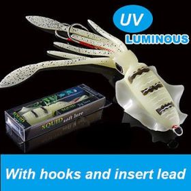 UVluminous Bionic Squid Fishing Lure Deep Sea Boat Fishing Bait (Option: Color H-100G)